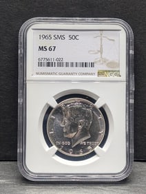 1965 SMS Kennedy Half Dollar - NGC MS67