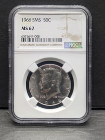 1966 SMS Kennedy Half Dollar - NGC MS67