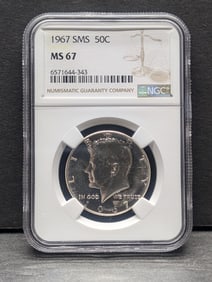 1967 SMS Kennedy Half Dollar - NGC MS67