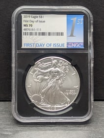 2019 American Silver Eagle - NGC MS70 *First Day of Issue*