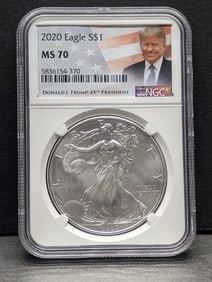 2020 American Silver Eagle - NGC MS70