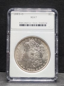 *KEY DATE* 1883-O Morgan Silver Dollar - NCG Cert.