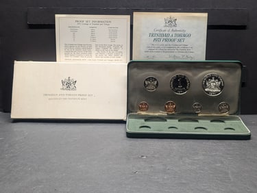 1971 Trinidad & Tobago Proof Set w/ COA