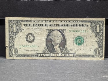 1963 B Series Joseph W. Barr $1 Federal Reserve Star Note