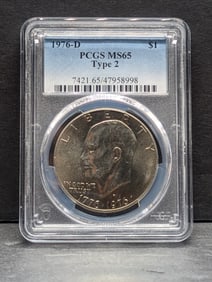 1976-D Type 2 Eisenhower Dollar - PCGS MS65
