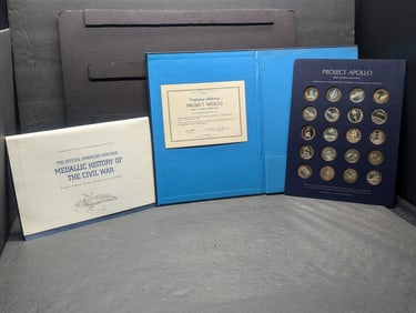 Project Apollo Man's Greatest Adventure - 170 DWT STERLING SILVER Proof Medal Set