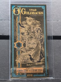 1/200th Troy Oz. 24K GOLD 2023 Utah $5 Goldback - Neat Piece!