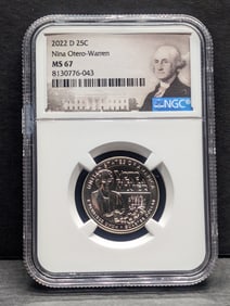 2022-D Nina Otero-Warren Quarter - NGC MS67