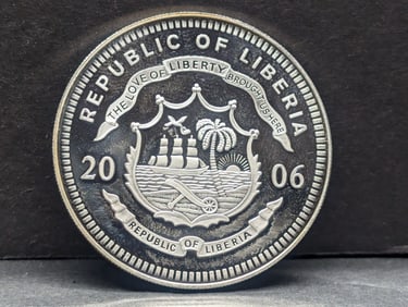 2006 Republic of Liberia - John F. Kennedy .999 SILVER $20 Coin