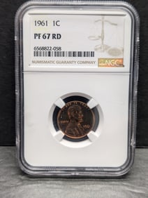 1961 PROOF Lincoln Memorial Cent - NGC PF67 RD