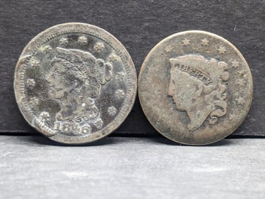Lot of Two Large Cents