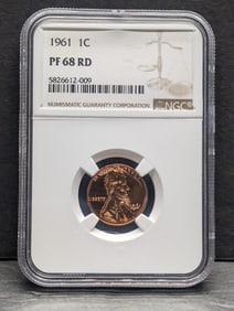 1961 PROOF Lincoln Memorial Cent - NGC PF68 RD