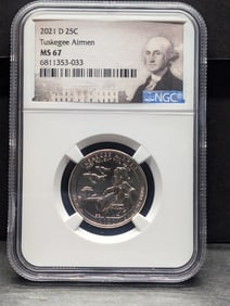 2021-D Tuskegee Airmen Quarter - NGC MS67