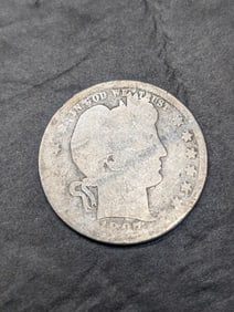 1897-O Barber Silver Quarter