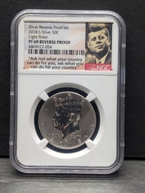2018-S Light Finish Kennedy Silver Half Dollar - NGC PF69 REVERSE PROOF