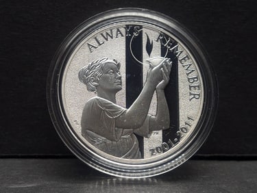 1 Oz. SILVER 2001-2011-W September 11th Commem National Medal