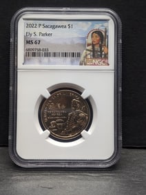 2022-P Sacagawea Ely S. Parker $1 Coin - NGC MS67