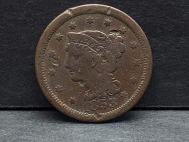 1853 Braided Hair Large Cent