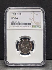 1964-D Jefferson Nickel - NGC MS66