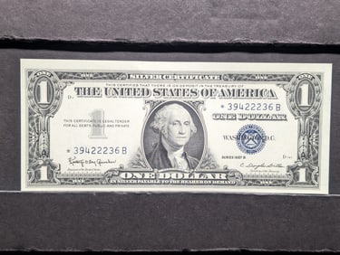 **CRISP PAPER** 1957 B Series $1 Silver Certificate Star Note