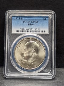1973-S Eisenhower Silver Dollar - PCGS MS66