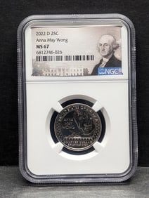 2022-D Anna May Wong Quarter - NGC MS67