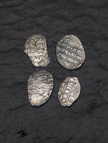 Lot of Four 1547-84 Soviet Silver Wire Money - Ivan the Terrible