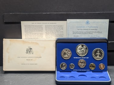 1975 Barbados Proof Set (Includes Silver) w/ COA