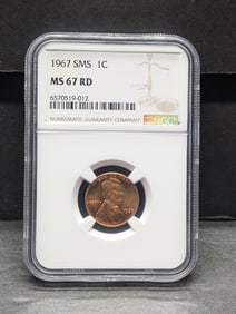 1967 SMS Lincoln Memorial Cent - NGC MS67 RD