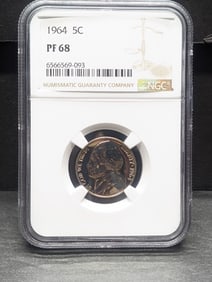 1964 PROOF Jefferson Nickel - NGC PF68