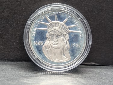 SOLID STERLING SILVER Statue of Liberty Centennial - Henry Ford Commem Medal
