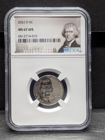 2022-D Jefferson Nickel - NGC MS67 6FS