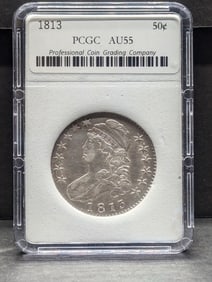 1813 Capped Bust Half Dollar - PCGS AU55