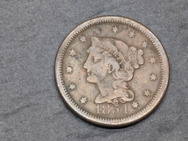 **VG/FINE** 1854 Braided Hair Large Cent