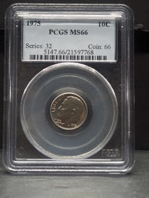 1975 Roosevelt Dime - PCGS MS66