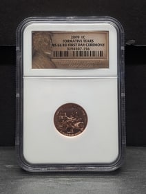 2009 Lincoln Formative Years Cent - NGC MS66 RD *First Day of Ceremony*