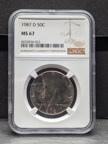 1987-D Kennedy Half Dollar - NGC MS67
