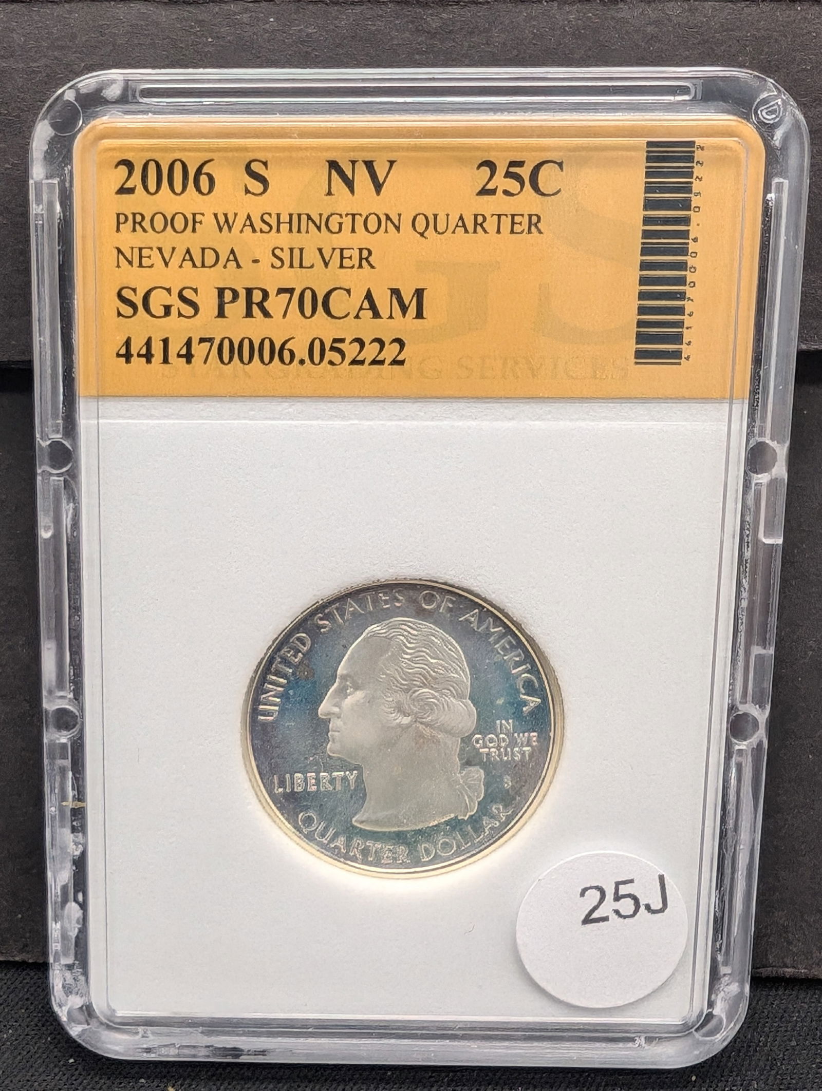 2006-S Silver Nevada State Quarter SGS Slabbed PR70CAM (1 of 3)