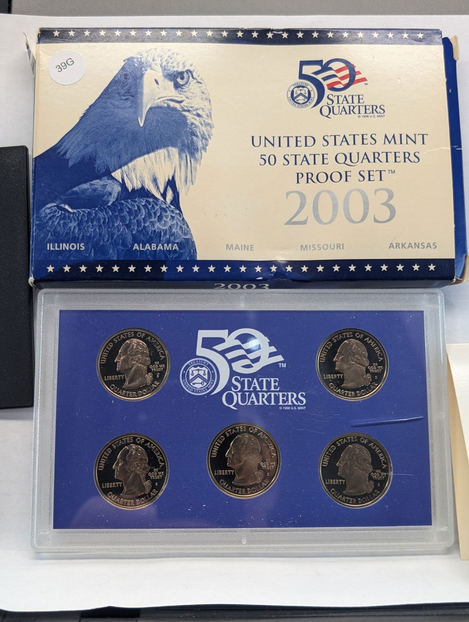 2003-S US Mint 50 State Quarter Proof Set. OGP (1 of 4)