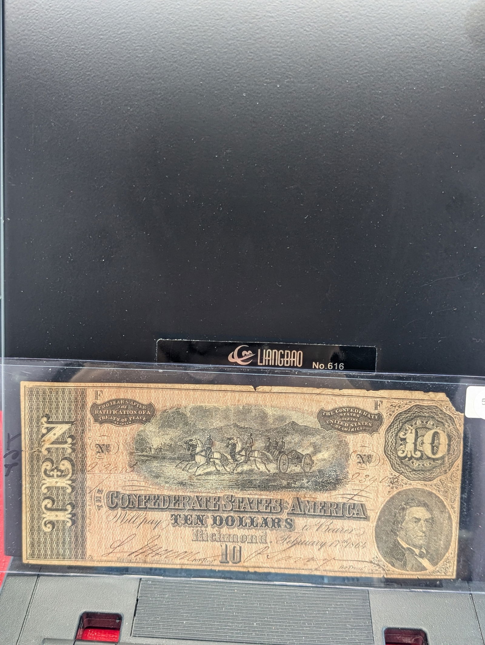 1864 Richmond VA $10 Confederate Note. SUPER RARE. Civil War Era (1 of 3)