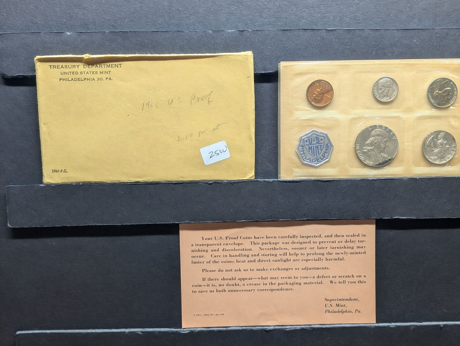 1961 5-Coin U.S. Proof Set (1 of 3)