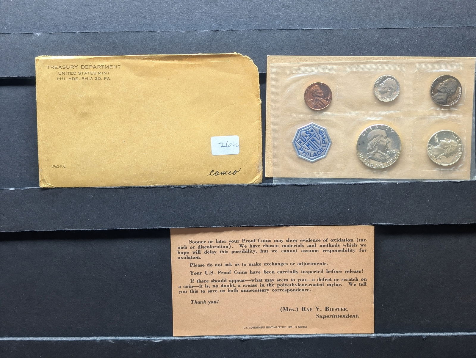 1962 5-Coin U.S. Proof Set (1 of 3)