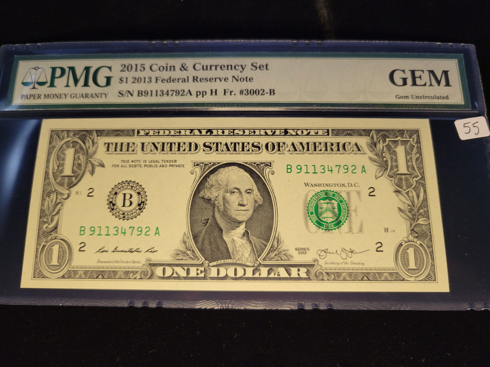 2013 $1 Federal Reserve Note GEM UNC by PMG (1 of 2)
