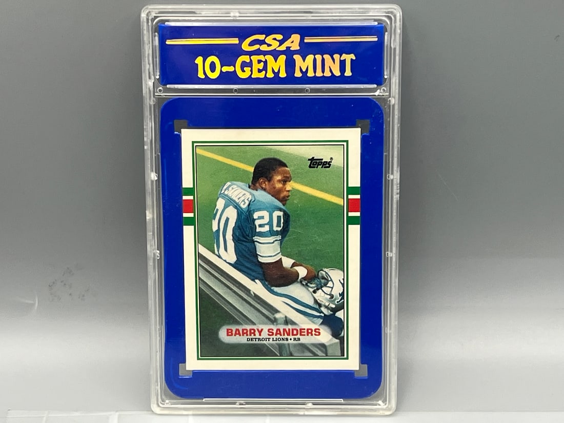 1989 Topps Traded Barry Sanders RC - Slabbed by CSA: 1989 Topps Traded Barry Sanders RC - Slabbed by CSA