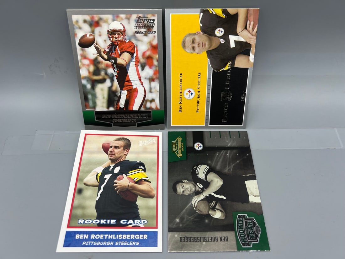 2004 Ben Roethlisberger RC Lot of 4 (1 of 2)