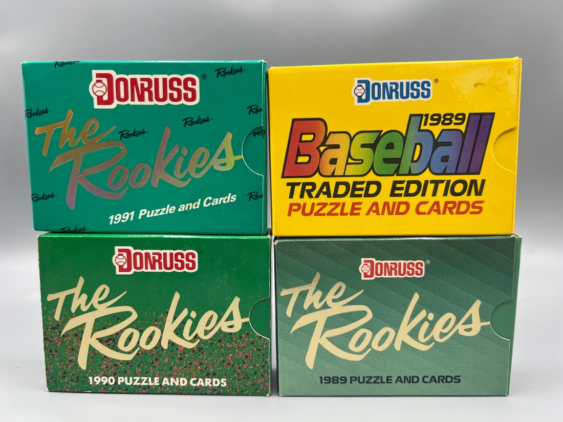 Lot of 4 - 1989-91 Donruss Traded/Rookies/Update Sets - Griffey Jr. RC (1 of 2)