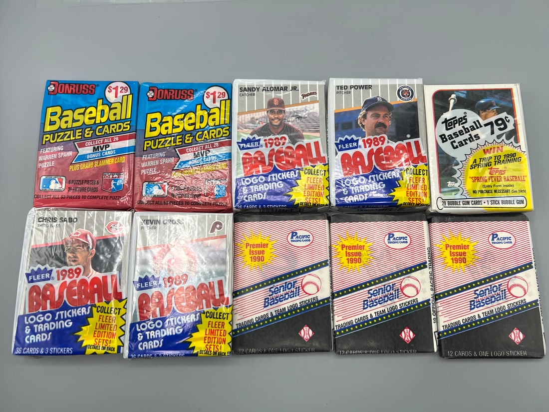 Lot of 10 - Unopened Baseball Packs (1 of 2)
