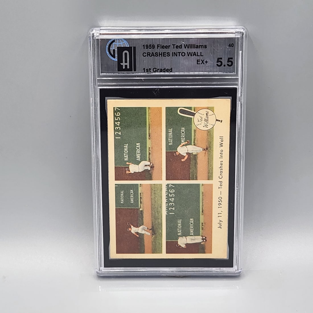 1959 Fleer Ted Williams #40 GAI 5.5 HOF (1 of 2)