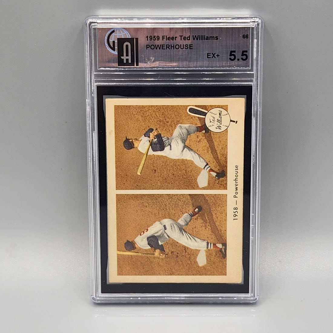 1959 Fleer Ted Williams #66 GAI 5.5 HOF (1 of 2)