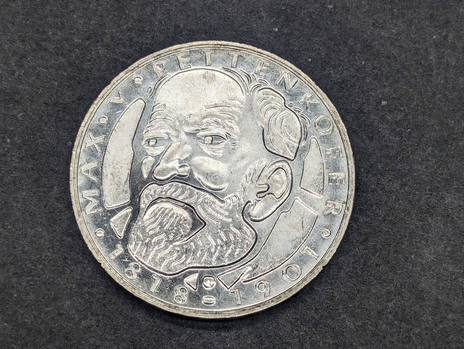 1968-D German 5 Marks Silver Coin (1 of 2)